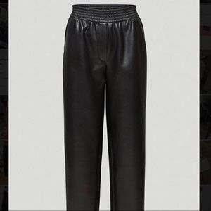 LIKE NEW Aritzia Wilfred Black Desiree Leather Pants